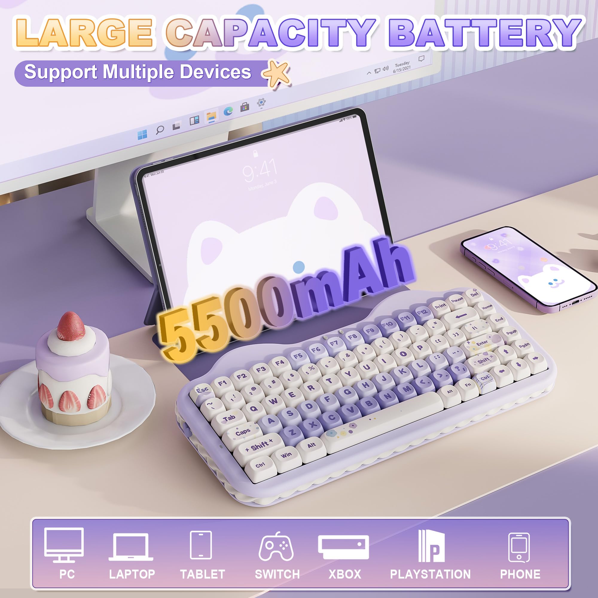 Amazon | YUNZII C75 ワイヤレス メカニカルキーボード 75%レイアウト