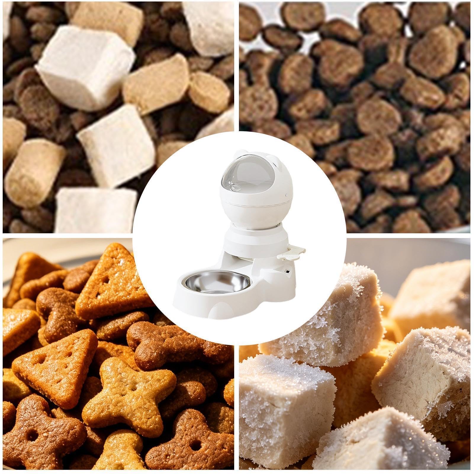 Comedero automático para mascotas, dispensador de alimentos de 1,5 L para perros y gatos, plato de entrenamiento de memoria para gatitos y cachorros, ideal para uso en interiores y exteriores, viajes