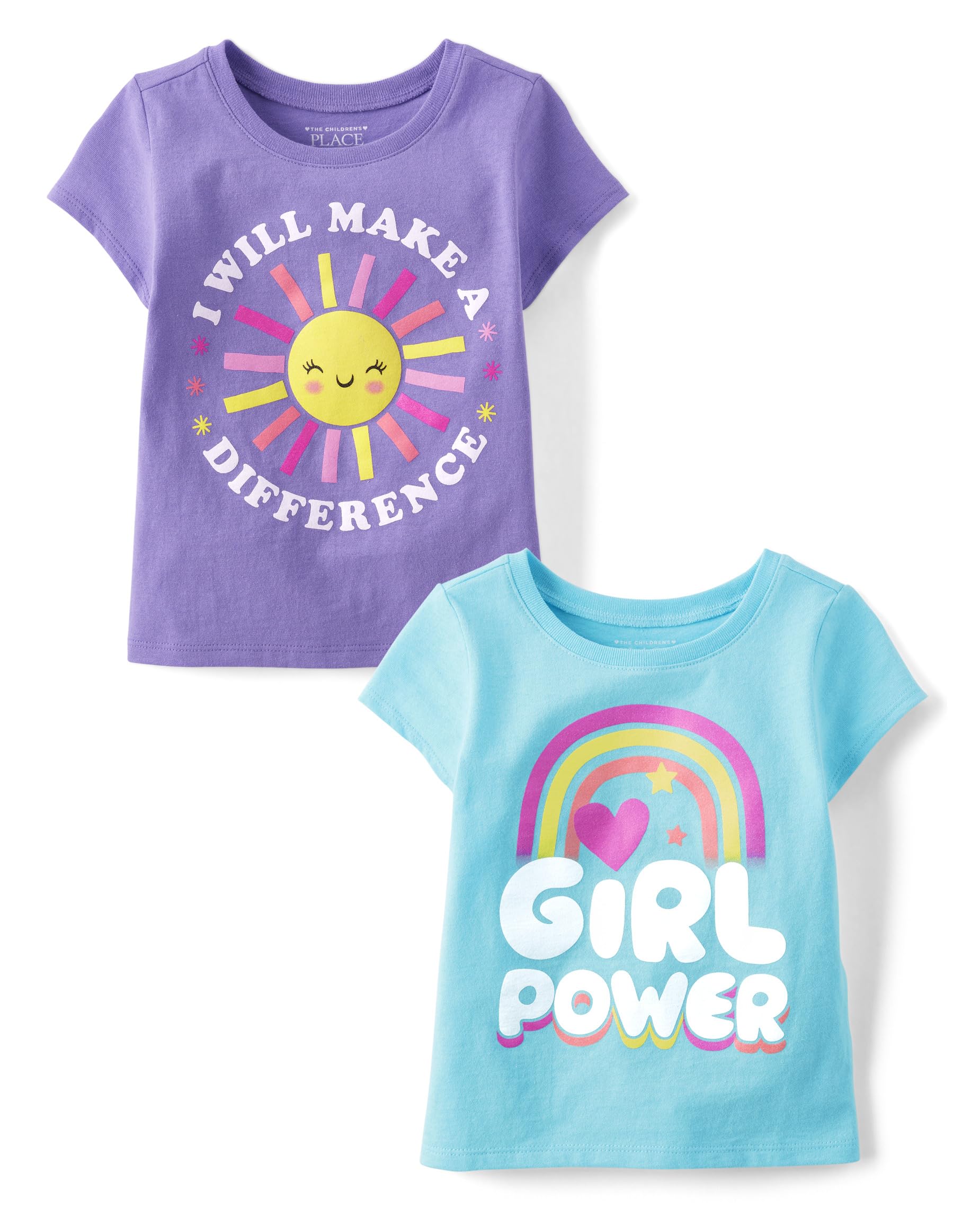 The Children's Place Baby-Girls and Toddler Assorted Everyday Short Sleeve Graphic T-Shirts,multipacks