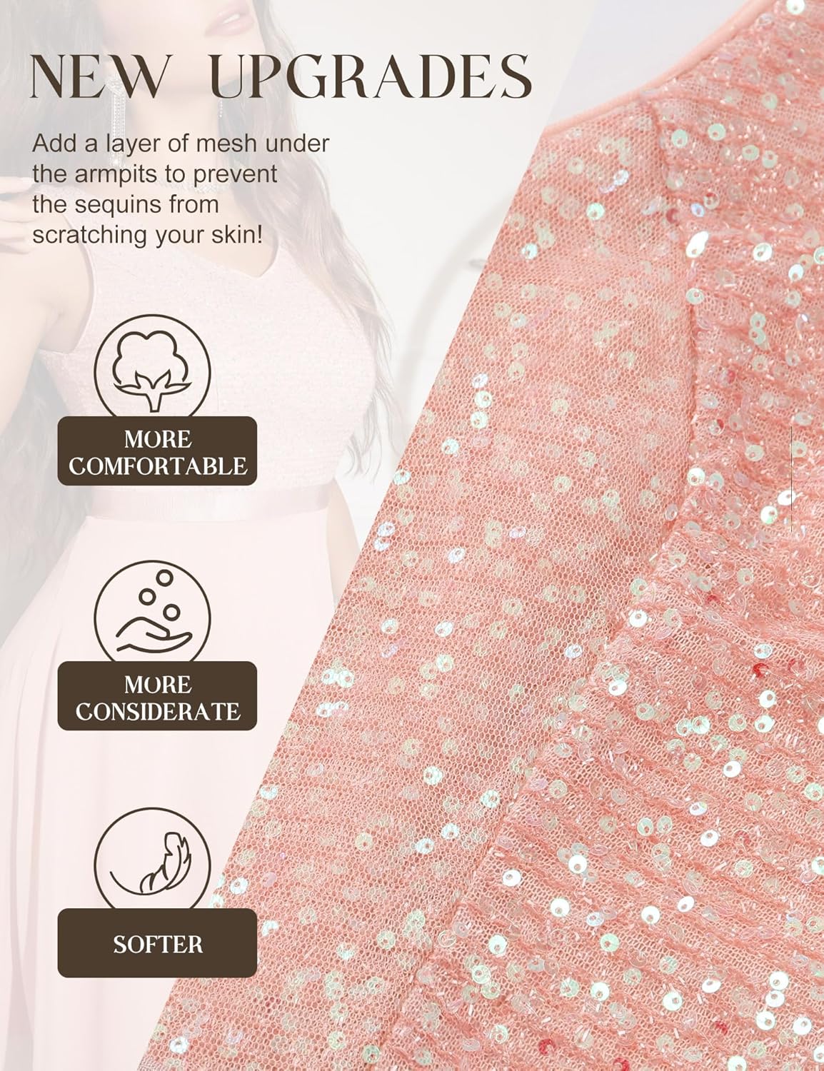 Dressystar 2026 Women's V Neck Short Sequin Prom Dress Glitter A-line Swing Cocktail Party Dresses Knee Length - Image 5