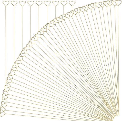 40Pcs Floral Card Holder Picks, Photo Holders for Centerpieces, Metal Floral Place Gift Card Holder for Tables, 12 Inch Suitable for DIY Holder Cake Topper, Sticks for Flower Bouquet
