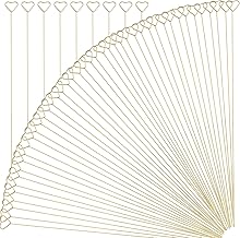 40Pcs Floral Picks Card Holder, Gift Card Holder Sticks for Bouquets, Wedding Centerpieces, Photo Holders Pick Sticks,Card Holder for Flower Arrangement, Picture Holders for Centerpieces(Heart)