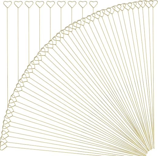 40Pcs Floral Card Holder Picks, Photo Holders for Centerpieces, Metal Floral Place Gift Card Holder for Tables, 12 Inch Suitable for DIY Holder Cake Topper, Sticks for Flower Bouquet