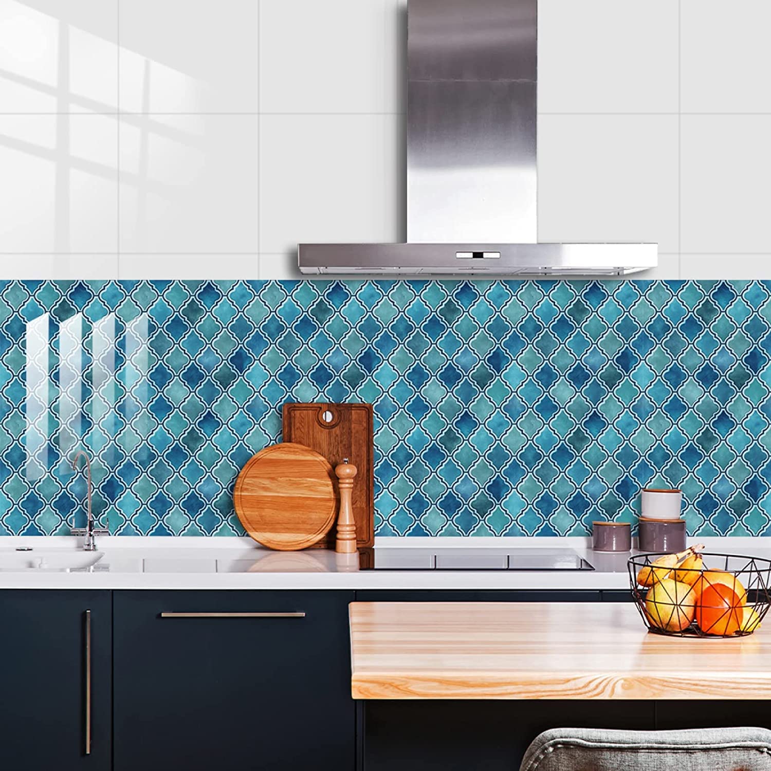 Wdftyju 24 Uds Azulejos De Mosaico Pasta Cocina Baño Restaurante Adhesivo Decoración Pegatinas