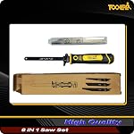TOOLAN: 8-in-1 Multi Blades Hand Saw, Drywall Cutter Saw. Hackwaw. Long Blade Hand Saw for Cut, Sheetrock, Wood, Metel, Plastic, Plywood. Portable Hand Saw