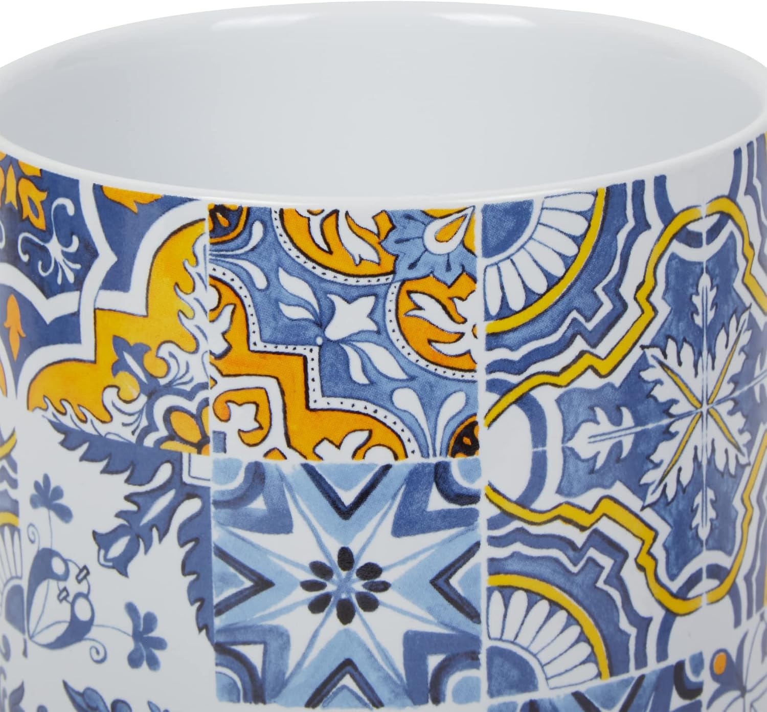 DII Kitchen Ceramics Collection Canister Set, Azulejos Tile, 3 Piece