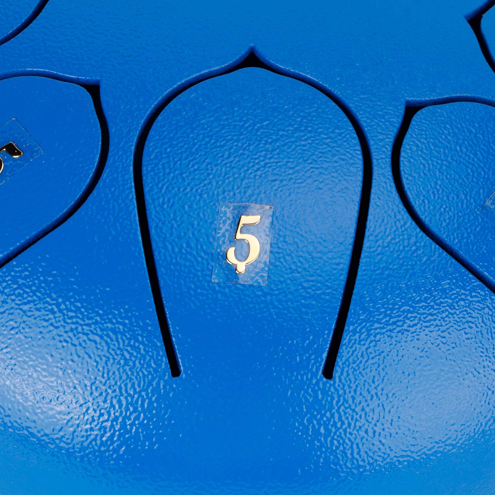 Tambour de langue de 6 pouces, tambour handpan à 8 tons, instrument de percussion éthéré en alliage d’acier et de titane, avec baguettes et couvre-doigts, pour la méditation, le (Bleue)