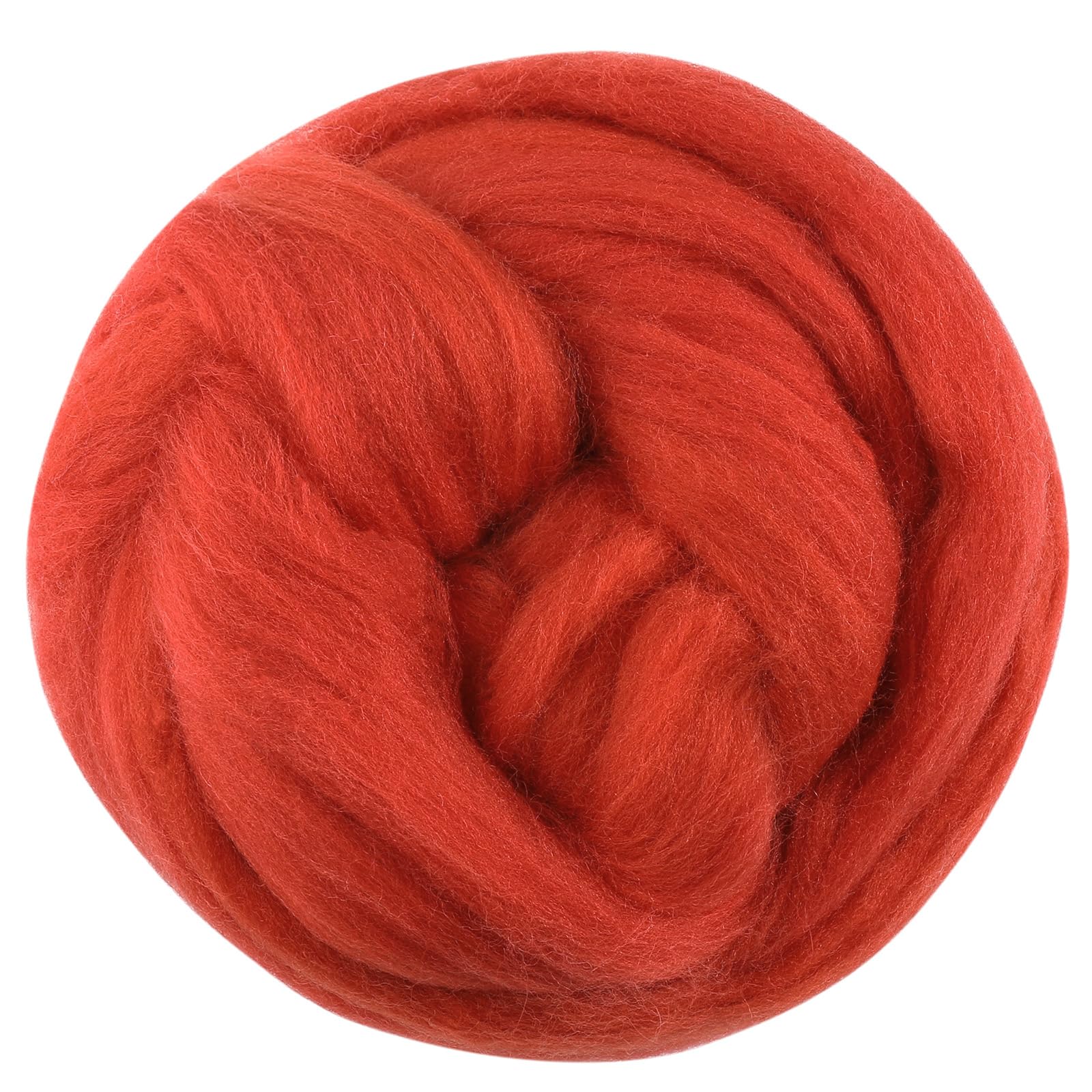 3.53oz Needle Felting Wool Roving for Needle Felting Dark Red Felting Wool