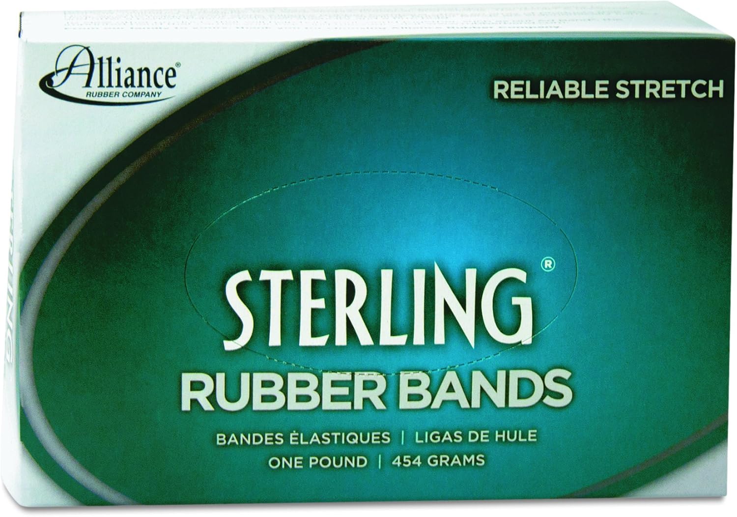 Alliance Rubber 24335 Sterling Rubber Bands Size #33, 1 lb Box Contains Approx. 850 Bands (3 1/2" x 1/8", Natural Crepe) : Office Products