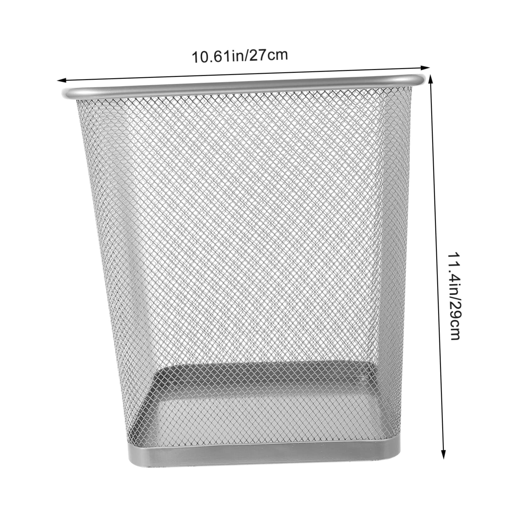 PartyKindom Metall Papierkorb aus Eisen mit Gitterdesign für Zuhause | Silber, Leicht zu Reinigen, Stabile Mesh Struktur, Schlafzimmer und Home Office