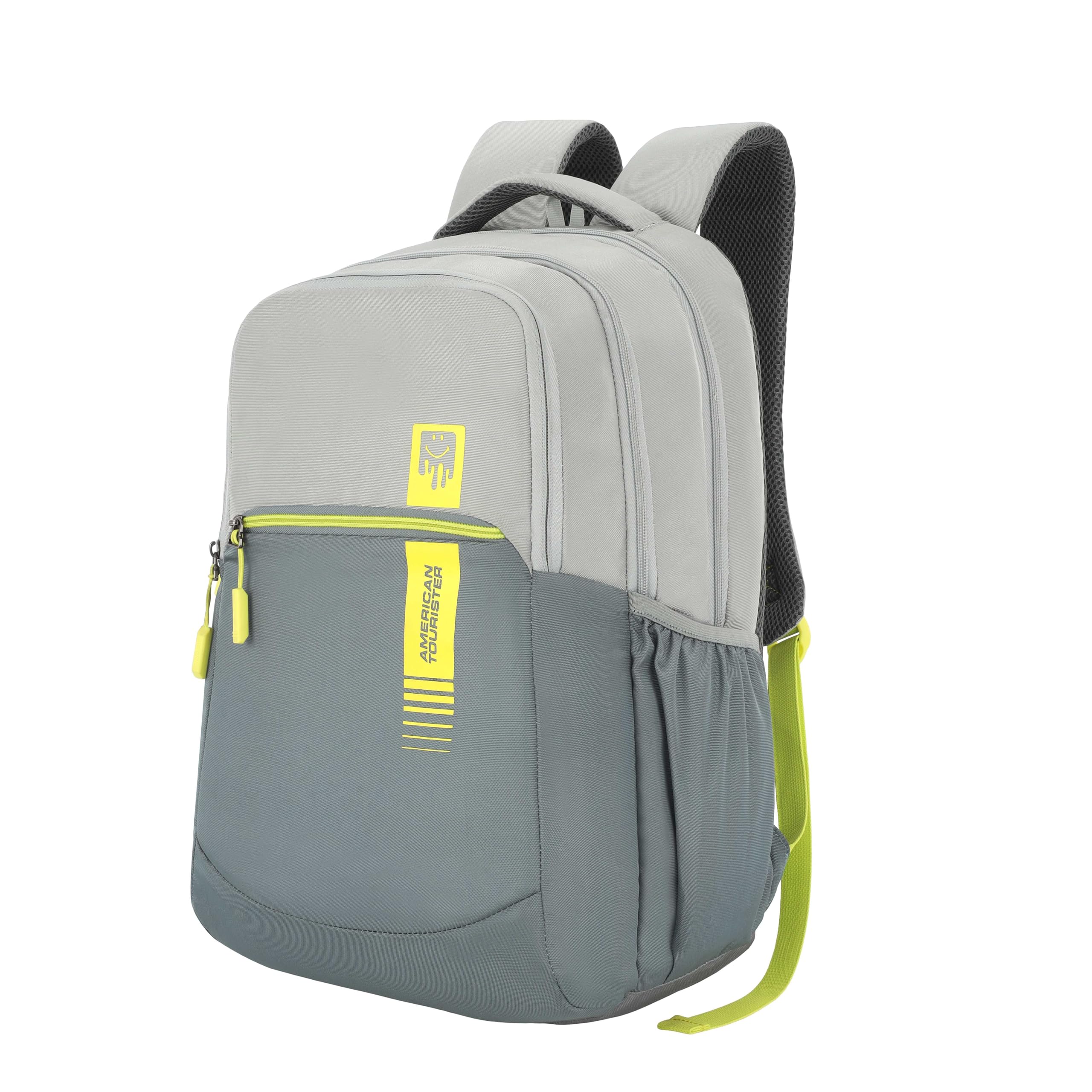 Alden Womens School Backpack | Large Capacity 27 L | 3 Compartments | Rain Cover | Grey-image-35
