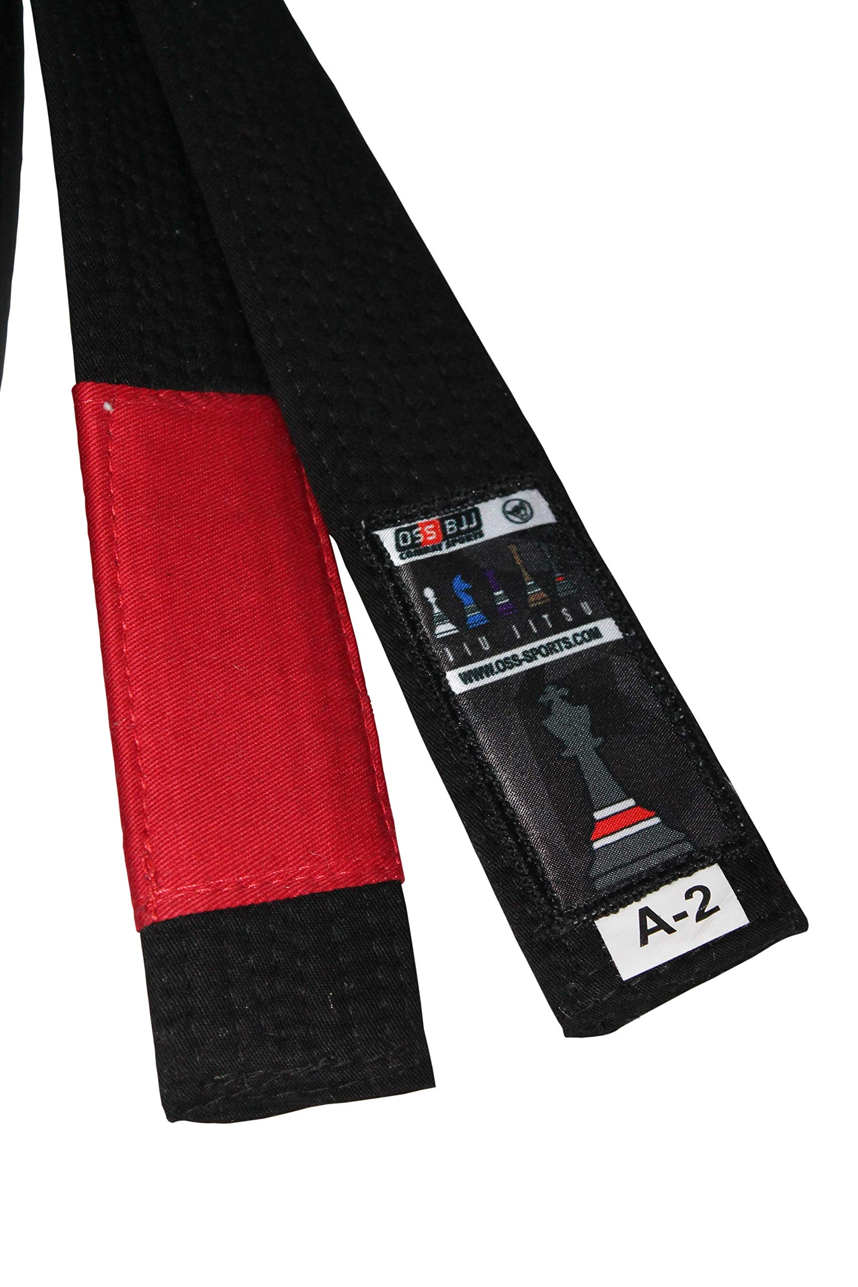 Oss-Bjj Combat Sports Black Oss - Brazilian Jiu-Jitsu Belt 100% Cotton Durable Bjj Belt Ibjjf Approved Adult’s Size (, A3)