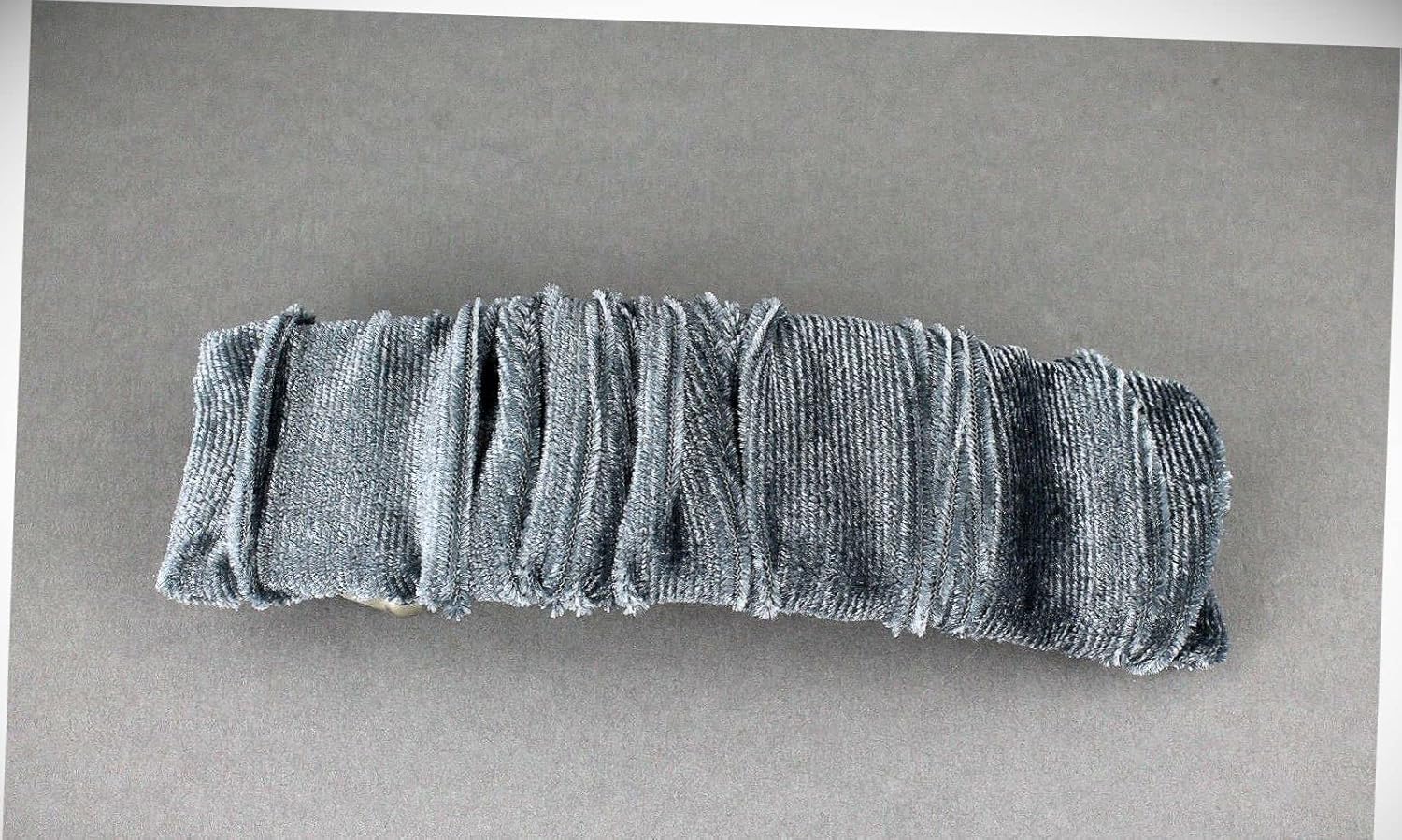 Perfect Hairstyle with Our Hair Accessories - Gray Velvet Barrette Scrunched Fabric Rectangle Hair Clip 4-4.25" Long Grey Fashionable Hair Accessory Hair Jewelry Accessories for Lady Women