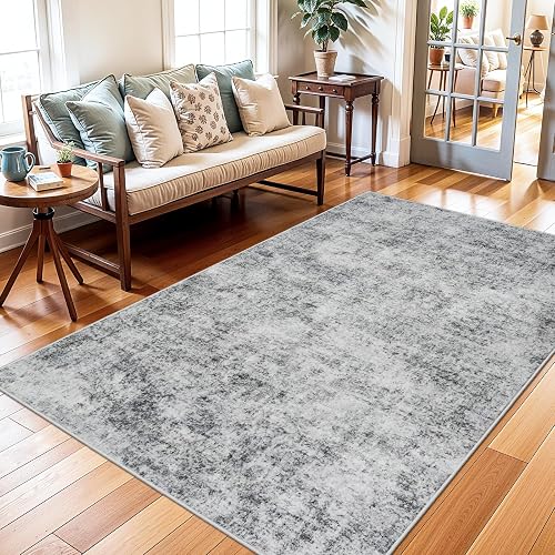 YOUFORTONG Living Room Area Rug 3x5 Modern Abstract Grey