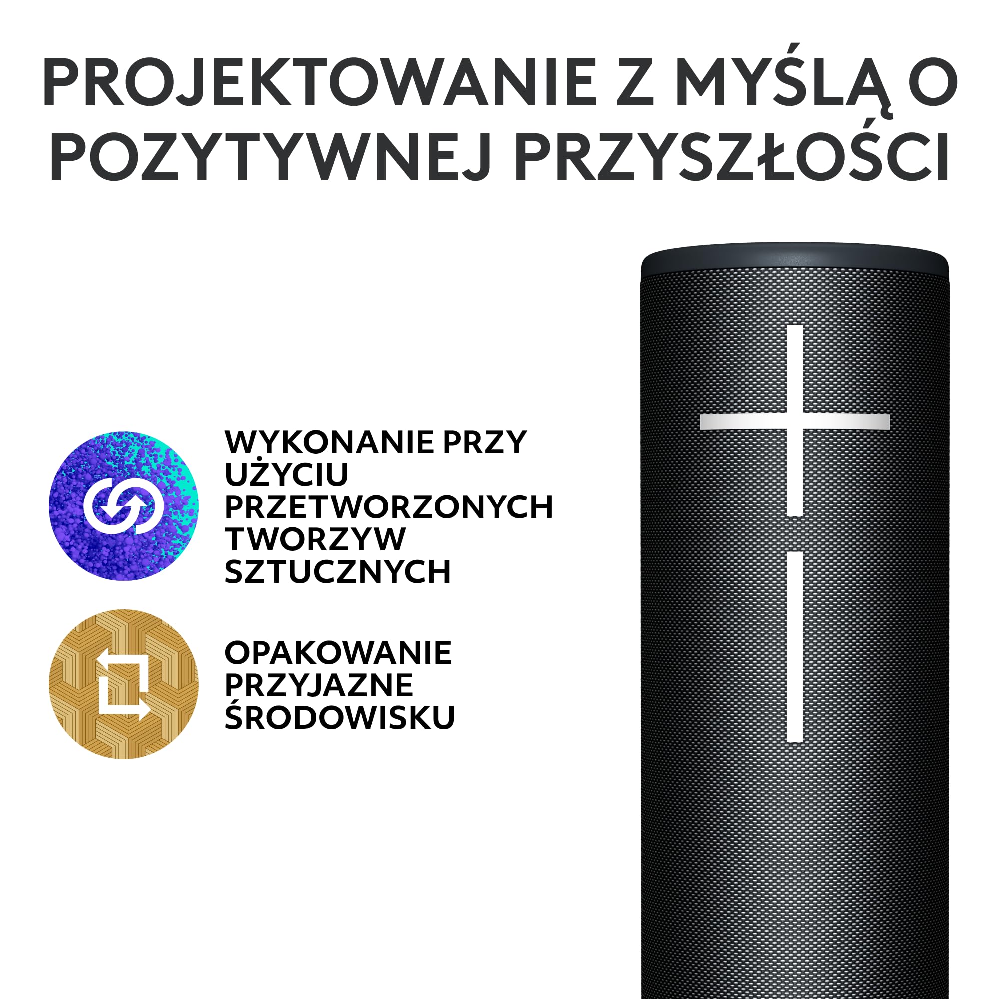 Ultimate Ears MEGABOOM 4, przenośny wodoodporny głośnik Bluetooth o 360-stopniowym zasięgu potężnego dźwięku, 20 godzin na baterii i ma zasięg do 45 m - Czarny