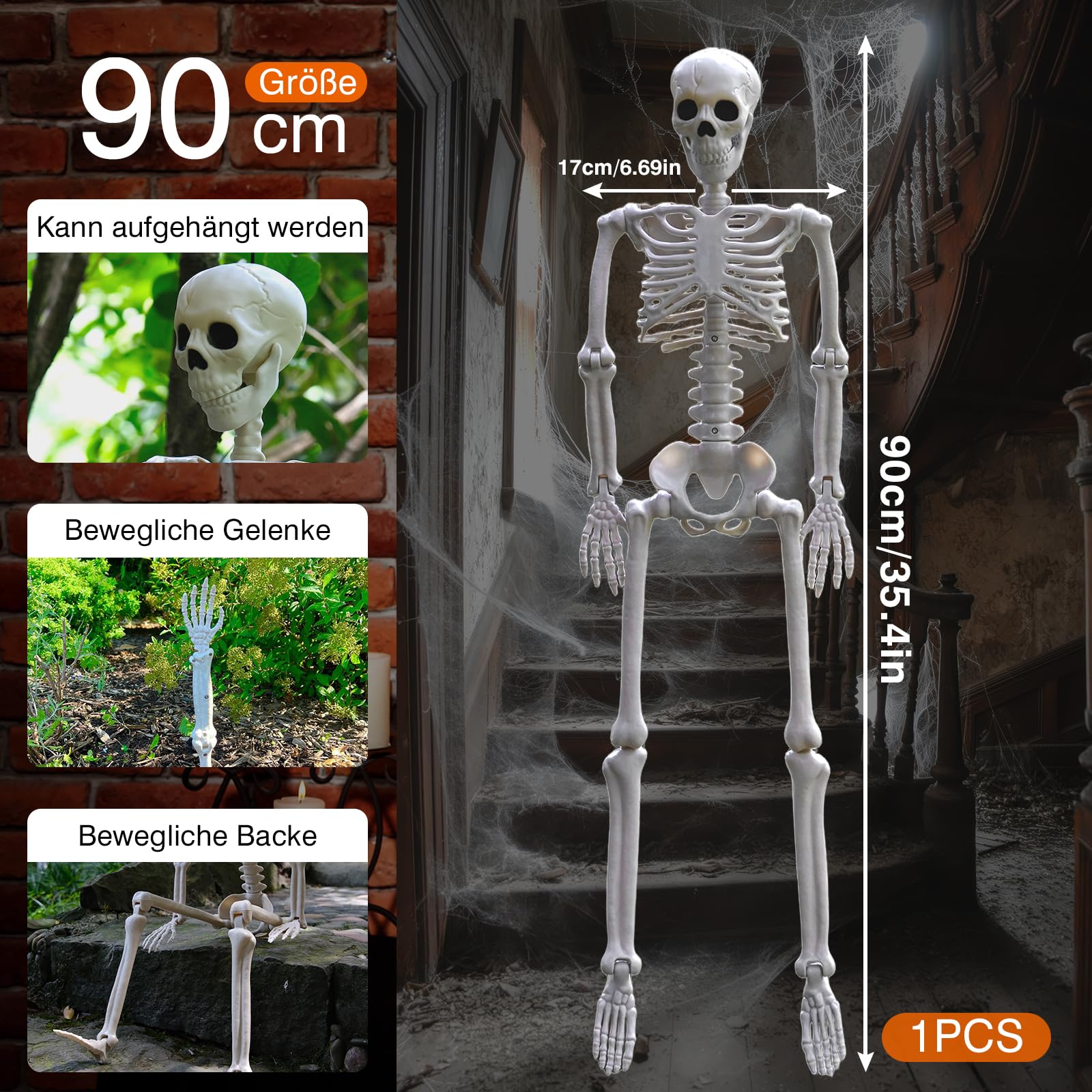 1 Set 120Pcs Nuit Lumineux Squelette Articulations Mobiles Squelette Corps Pour Accessoires De