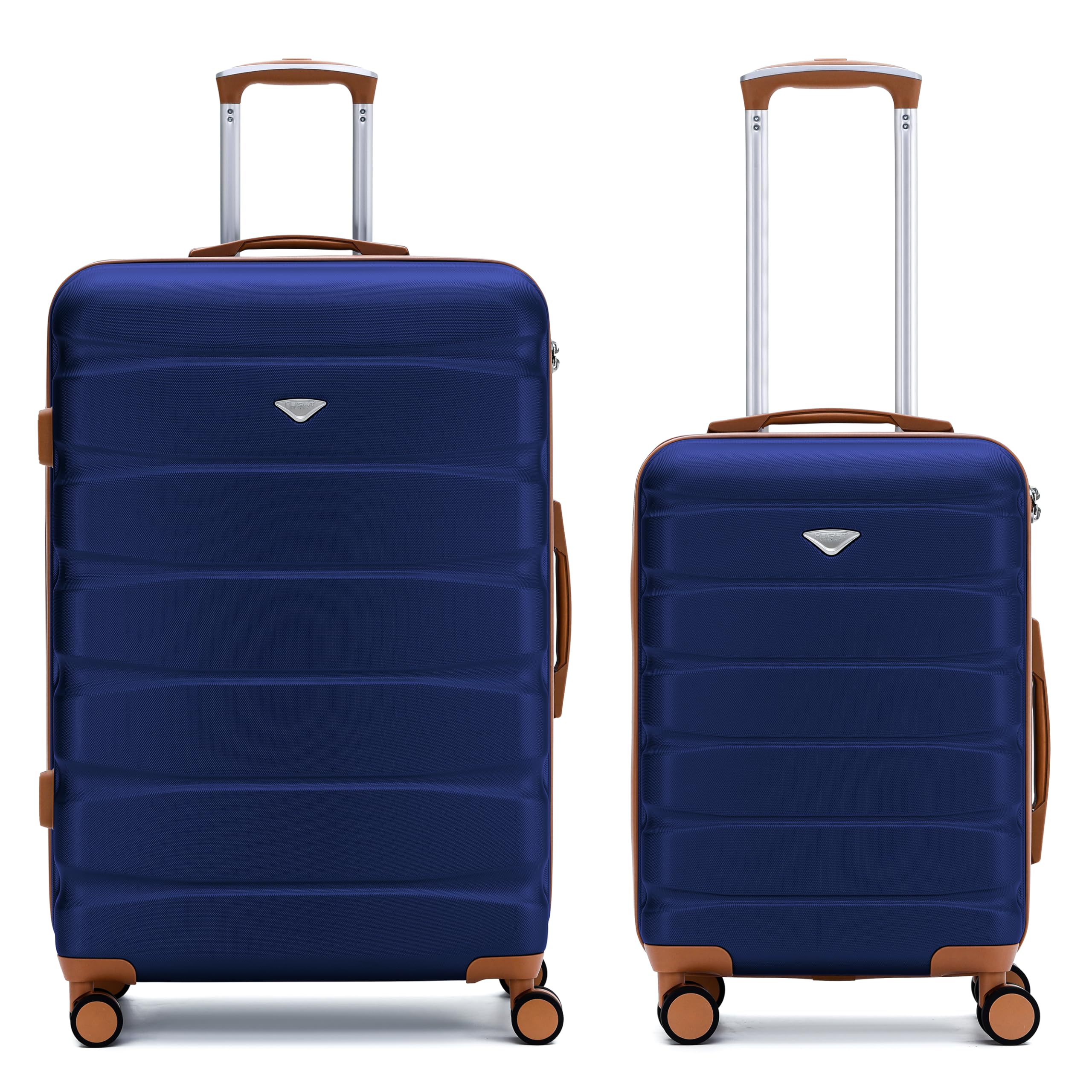 Flight Knight Luggage Sets - Carry-On & Large 31" Checked Hardside Suitcase TSA Lock Silent Double Spinner Wheels - 22x14x9 Maximum Carry On Bag Size For American & United Approved Airlines