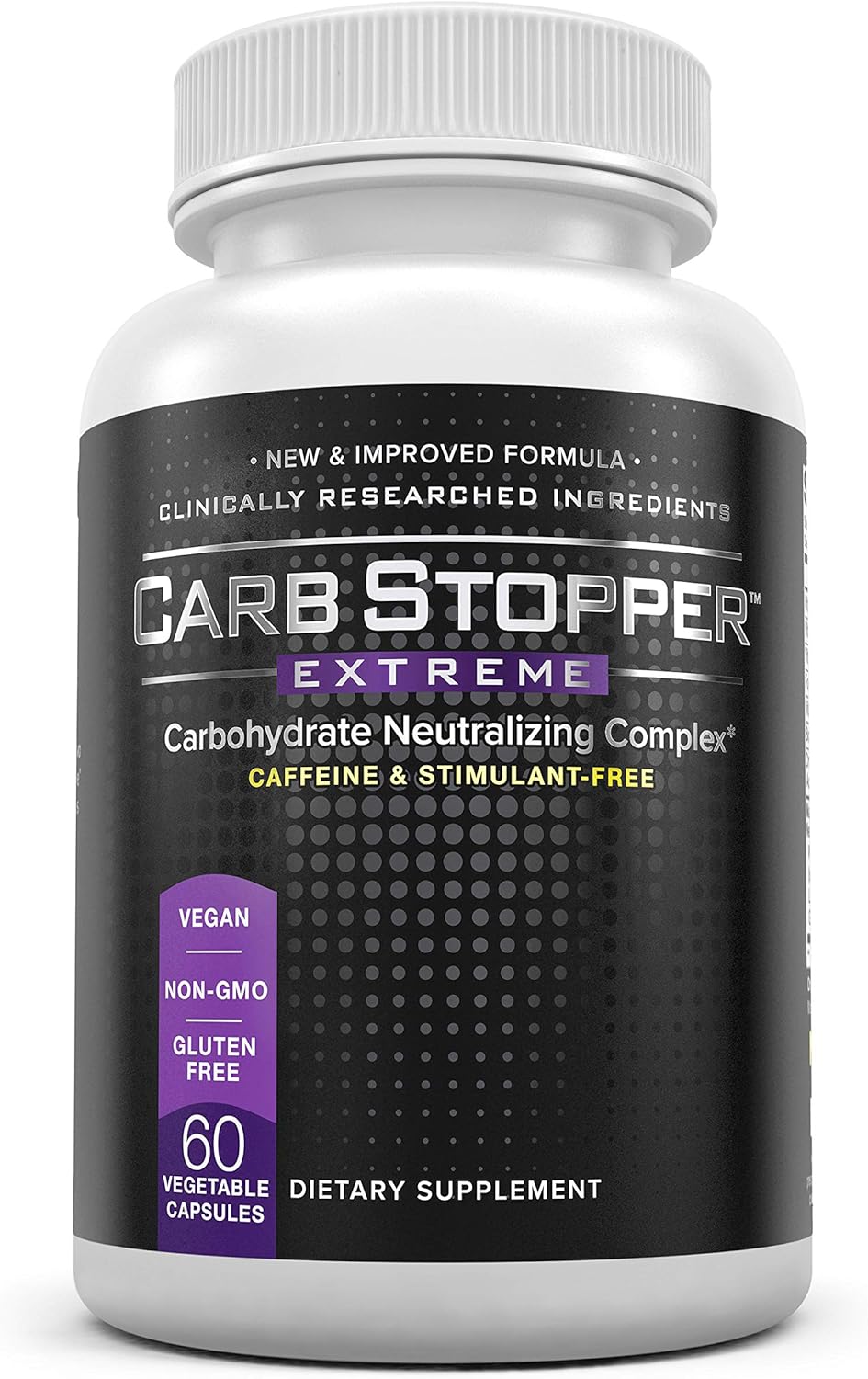Carb Stopper Extreme: Maximum Strength, Natural Carbohydrate and Starch Neutralizer | Keto Diet Cheat Supplement to Intercept Carbs with White Kidney Bean Extract, 60 Caps : Health & Household