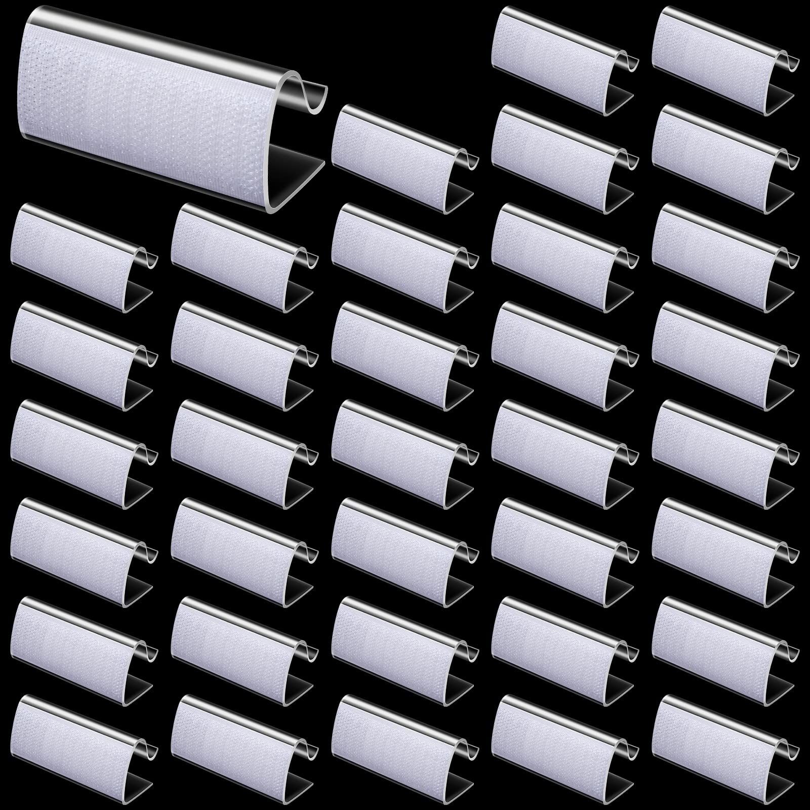 Pinces pour plinthes de table transparentes | Lot de 36 clips de nappe pour banquet et fête