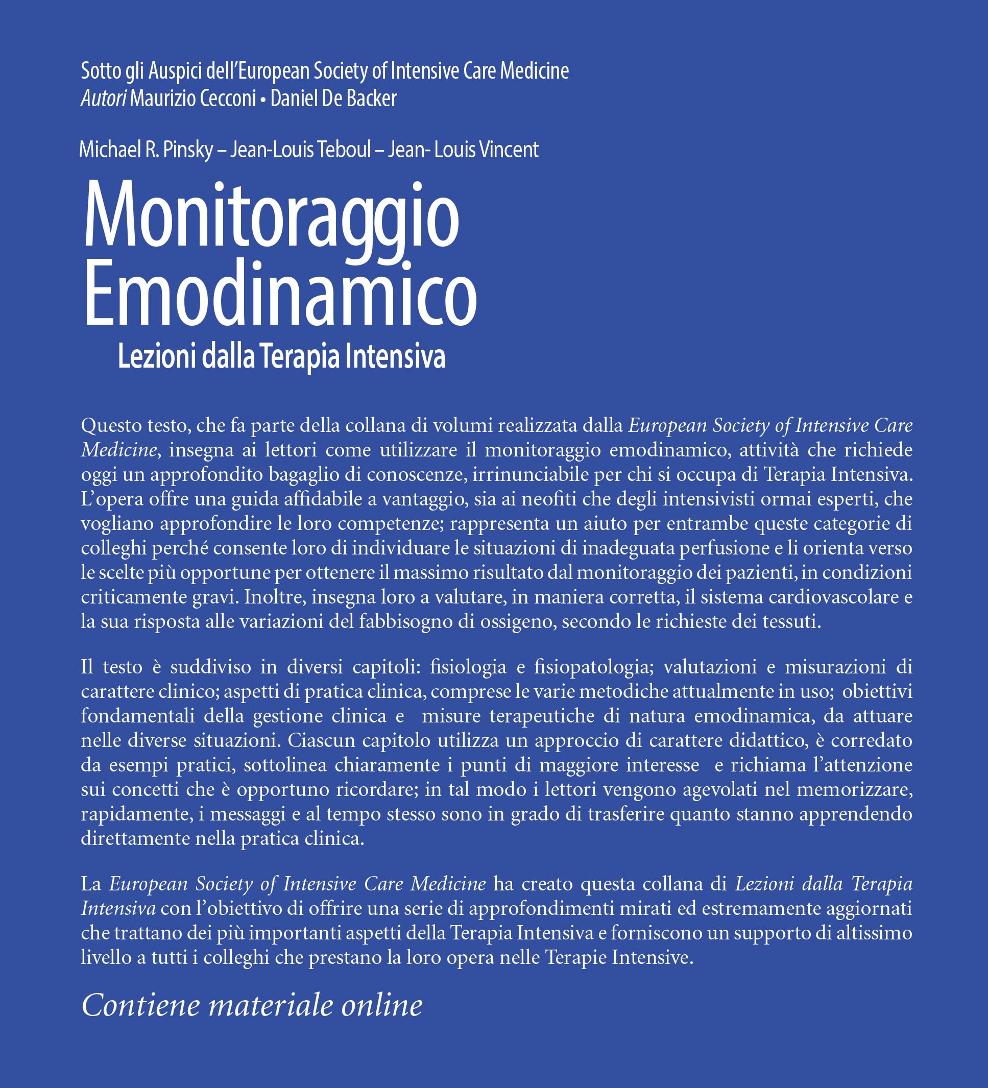 Monitoraggio emodinamico, lezioni dalla terapia intensiva
