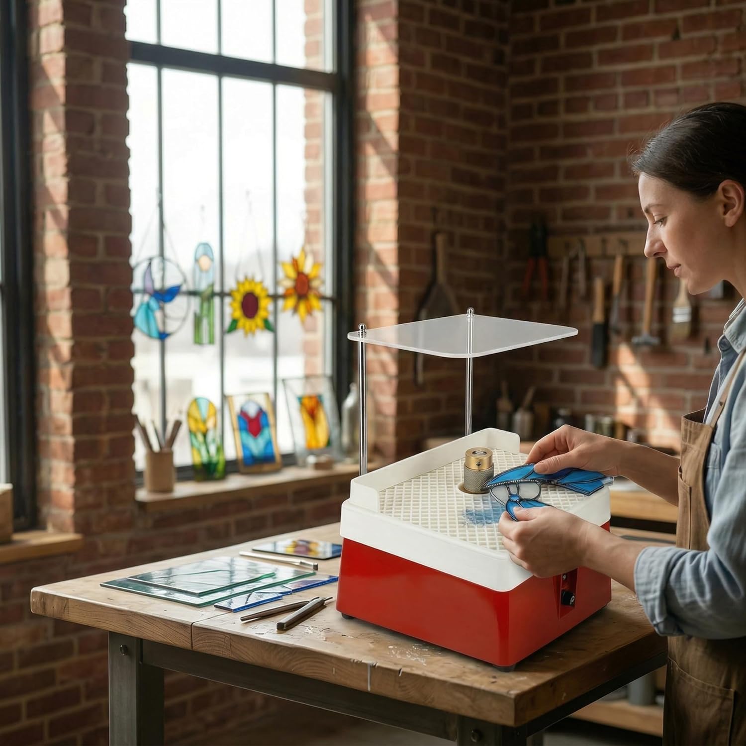 MCBL1 & MCBL58 Diamond Grinder Bits 1" & 5/8" – 2-Pack Brass Core Automatic Water Feeding Stained Glass Grinding Head with Hex Wrenches