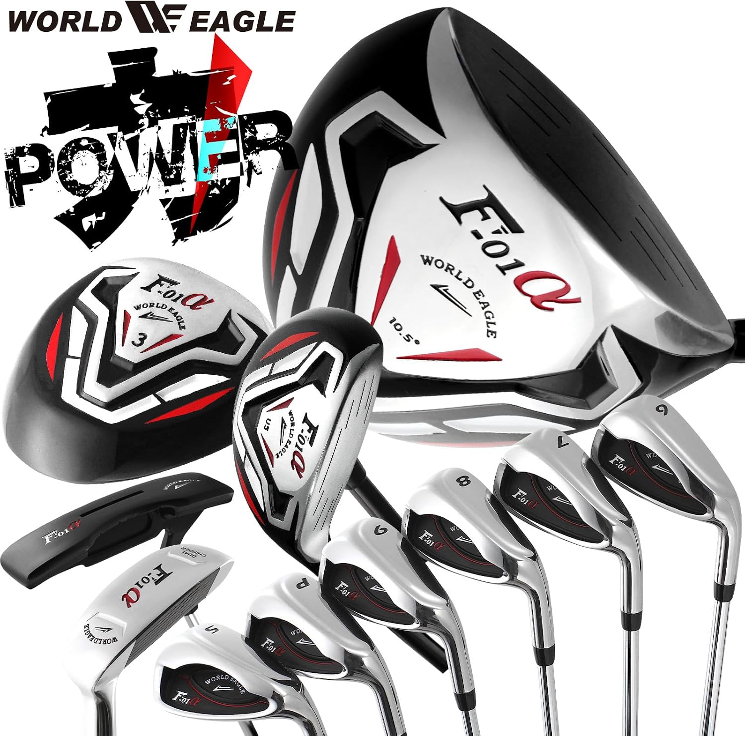 F-F-01α Cross Club Set, 10 Pieces, Right/R Bag: CBX001 Beginner