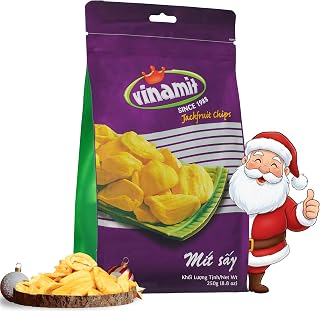 Vinamit Dried Jackfruit Chips | Vacuum Fried Dried Jackfruit | 8.8 oz Bag | Naturally Sweet & Crispy | Gluten-Free, Vegan, Non GMO | High Fiber Snack | Perfect for Gifting, Travel, Clean Eating