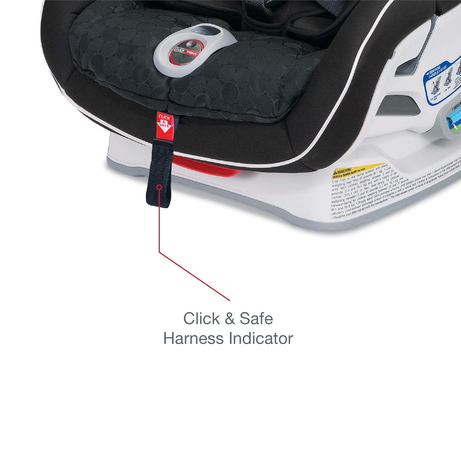 7-Position Quick-Push Recline and Easy-Read Level Indicators on Britax Advocate Car Seat