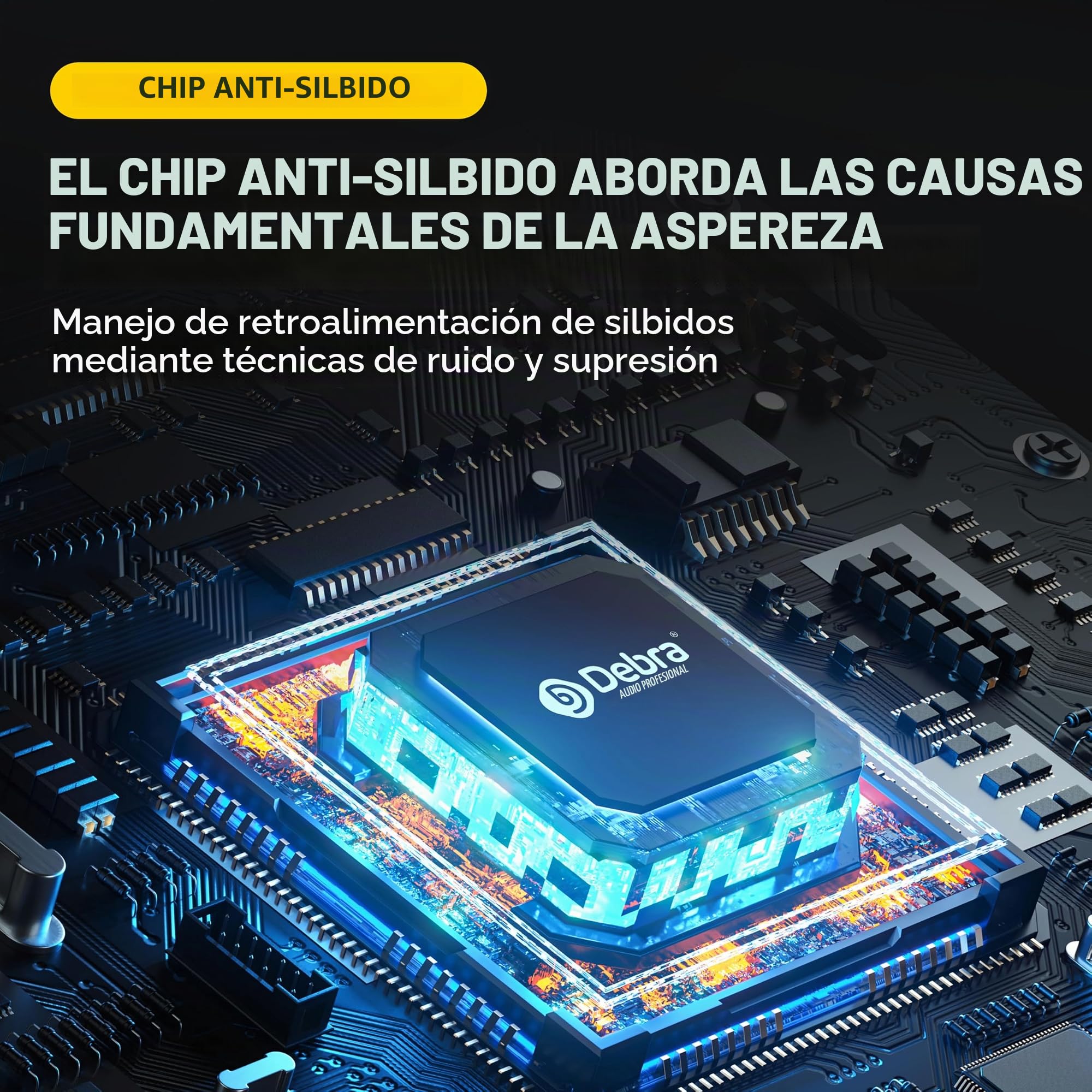 D Debra Microfono Inalambrico,Sistema de micrófono dinámico inalámbrico Dual UHF,Micrófono de Mano de Metal para Karaoke con Receptor de Canto Recargable,Micrófono para Karaoke,Iglesia