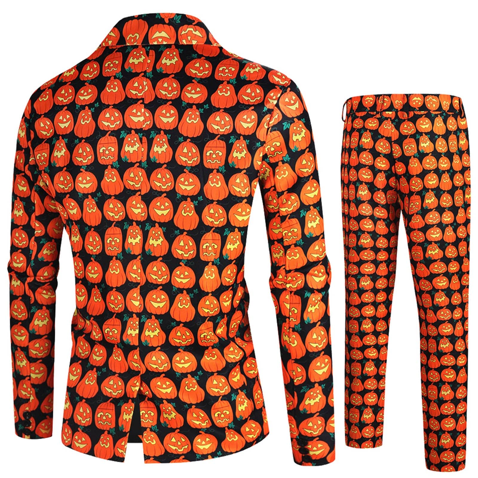 Tuta genitoriale Mens Moda Casual Modello di Halloween Stampa Vintage Suit Pantaloni Suite per gli uomini