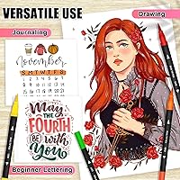 Vista 4 de Art - Proveedor de suministros artísticos, 110 marcadores de colorear para artistas, juego de marcadores de punta fina y pincel con estuche premium