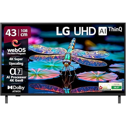LG 108 cm (43 inches) UA82 Series 4K Ultra HD Smart webOS LED TV 43UA82006LA