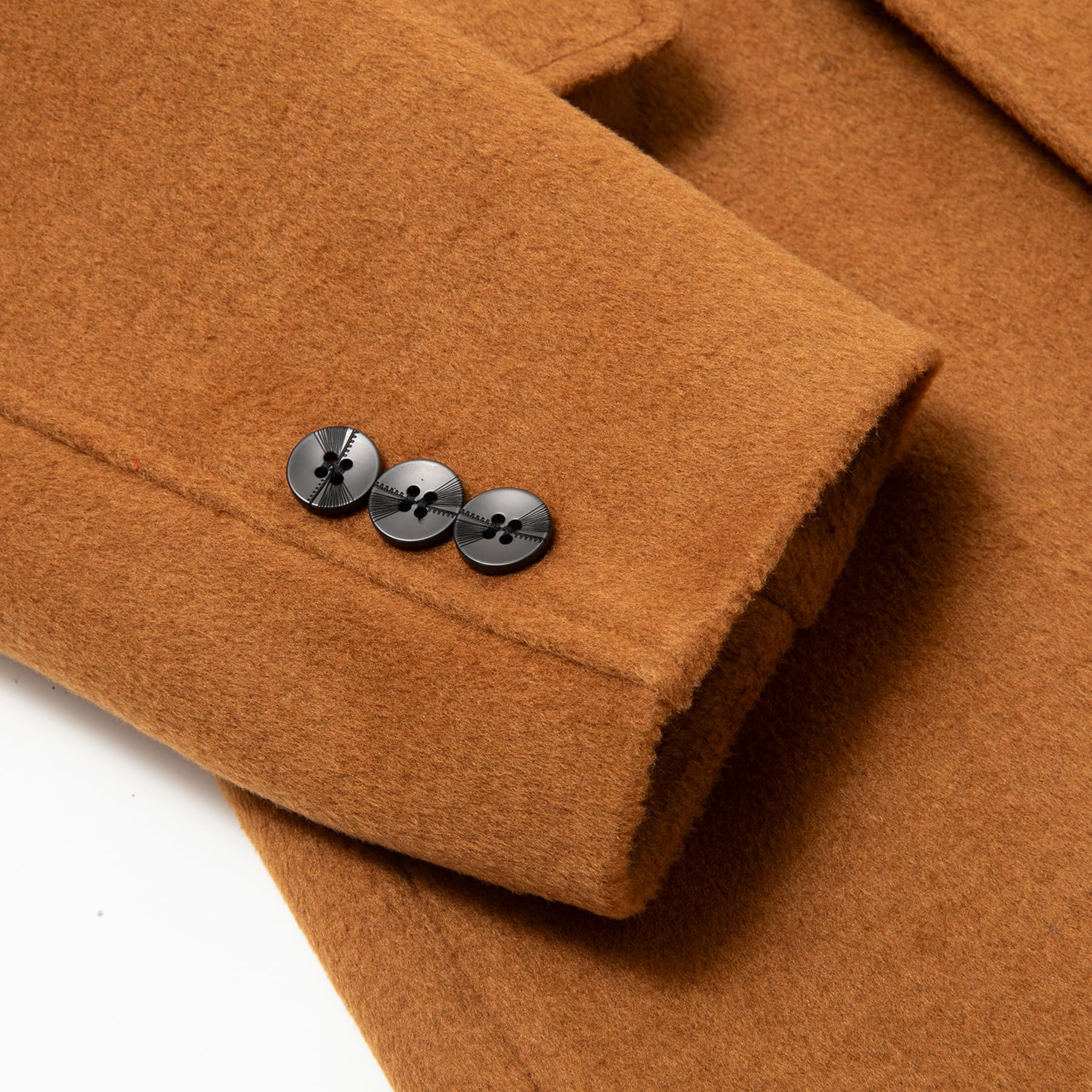 Allthemen Cappotto da Uomo Invernale Lungo Trench Coat Doppiopetto Caldo Casual Lana Coat Slim Fit Business Outerwear a Vento