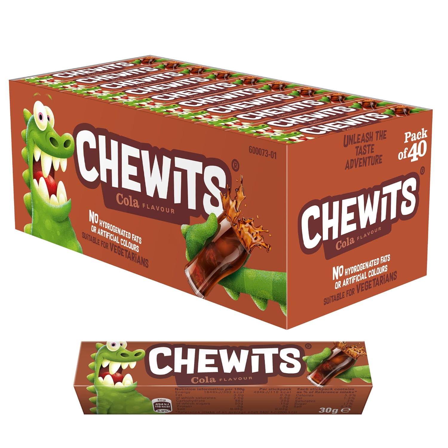 Chewits Cola Chewy Sweets 30 g (Pack of 40)