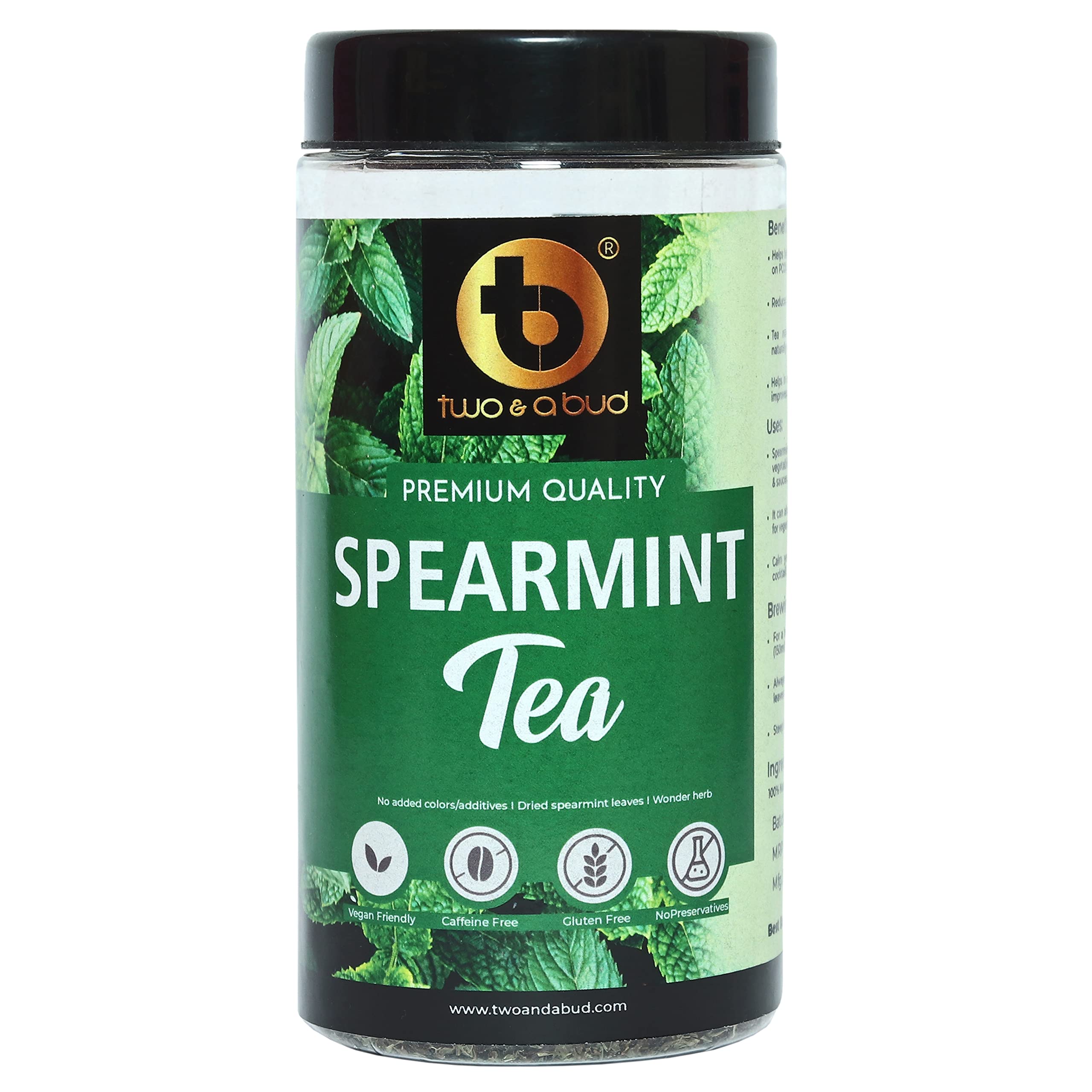 Two & A Bud Spearmint Tea | Helps in PCOD, PCOS, Hormonal imbalance and reduces unwanted facial hair | 30 g - 15 cups (B0BSXKYBNT) Amazon Price History, Amazon Price Tracker