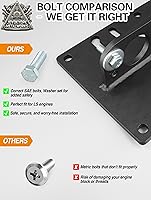 Vista 6 de LS - Placa elevadora de motor SBC BBC compatible con Ford 2,4 barriles Holley Spread Bore Carb placa de elevación universal del motor, negro