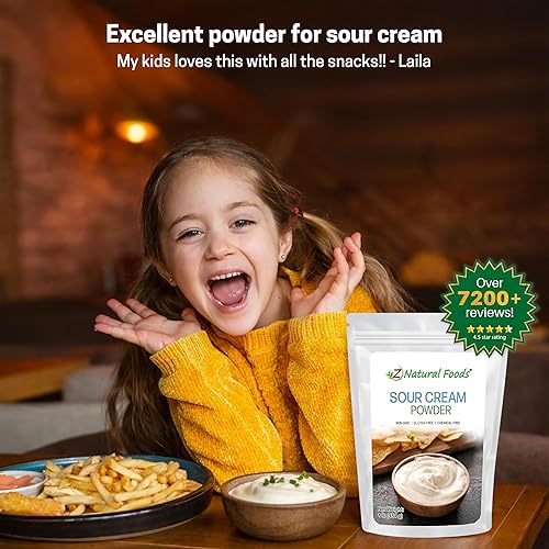 Miniatura 7 de Z Natural Foods Crema agria en polvo, cremosa baja en lactosa con probióticos, en polvo para una larga vida útil, mezcla fácil 2:1 para hornear,