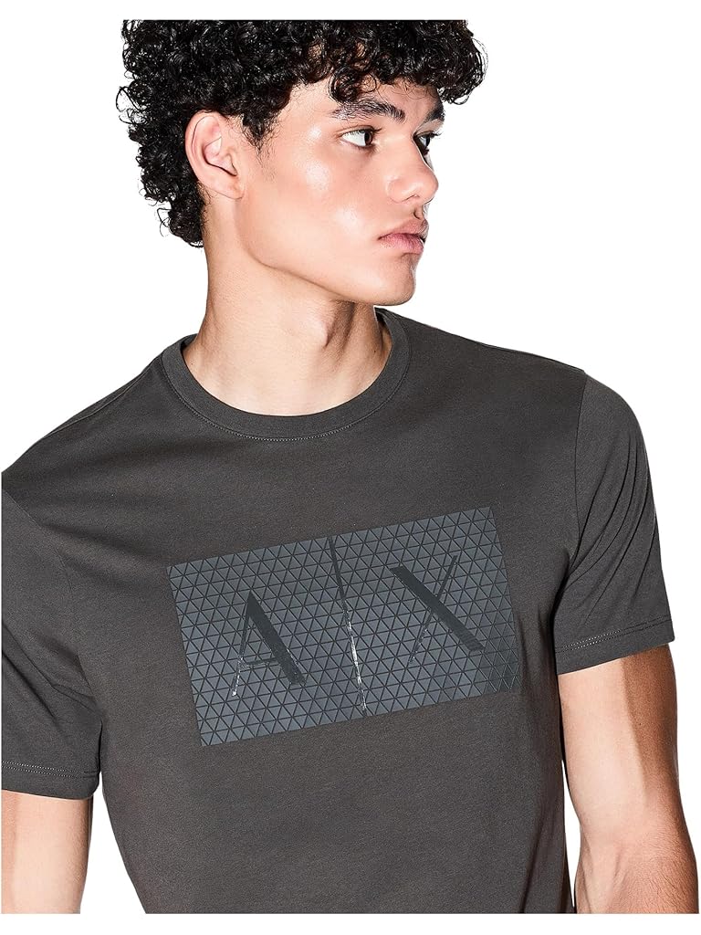 Olive Armani Exchange Slim Fit Box Logo T-shirt