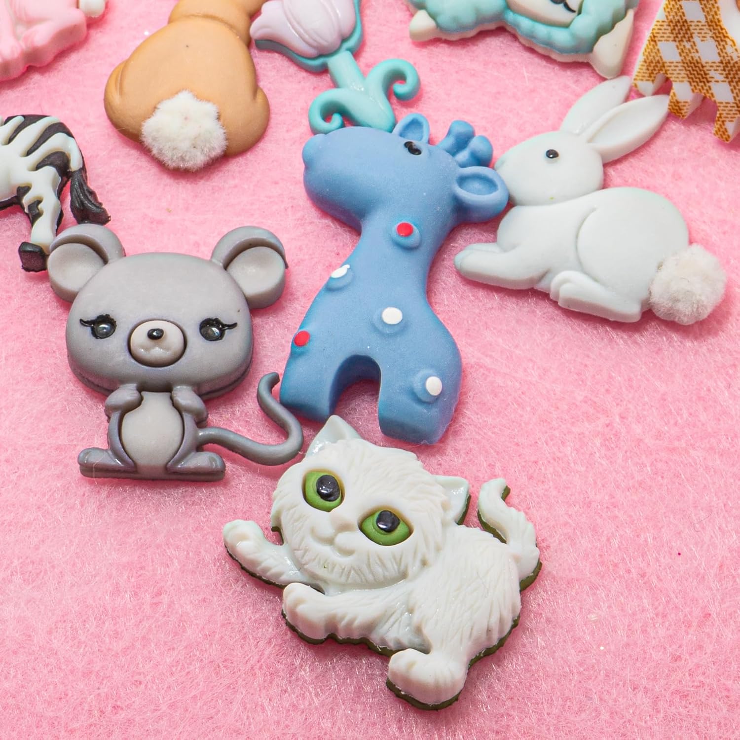 Dress It Up Buttons Animal Babies 12303-12 Pack Bundle,Mixed Colors