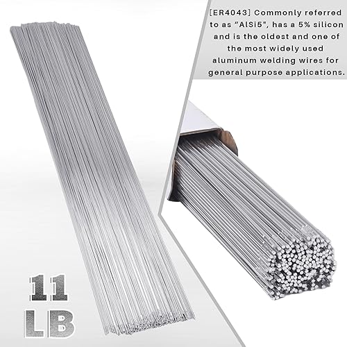 Miniatura 3 de Hicarer Varilla de llenado de soldadura TIG de 11 libras, longitud 39.4 pulgadas, varilla de soldadura TIG duradera, equipo de salvajismo (18