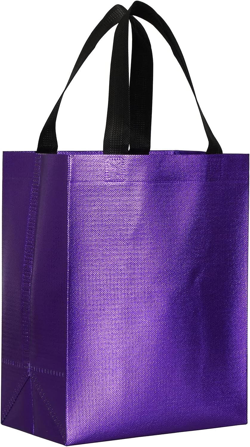 Tosnail 40 Pack 10 x 8 Inches Reusable Gift Bags, Medium Fabric Tote Bag with Handle, Present Bag for Weddings, Birthdays, Party Favors, Baby Showers, Bridal Showers - Assorted 5 Color - Image 6