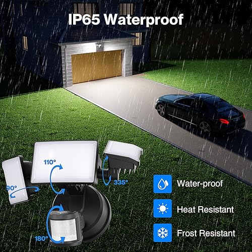 Miniatura 7 de Olafus Luz de inundación LED inteligente de 55 W para exteriores con sensor de movimiento, luz de seguridad WiFi exterior sintonizable de 2700