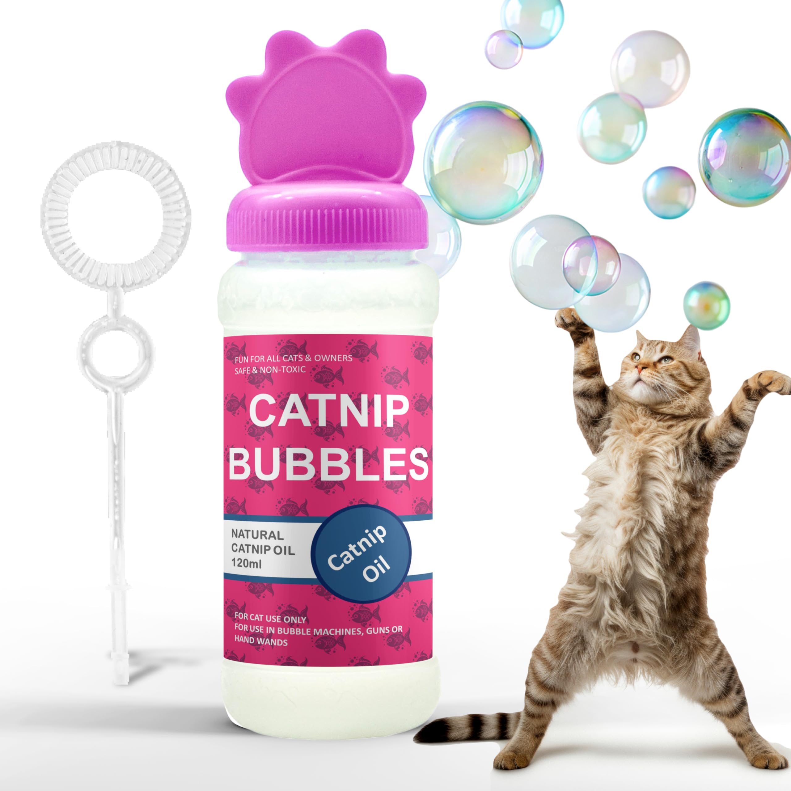 Petopedia Catnip Bubbles for Cats and Kittens, Natural Catnip Oil, Safe Interactive Cat Toys