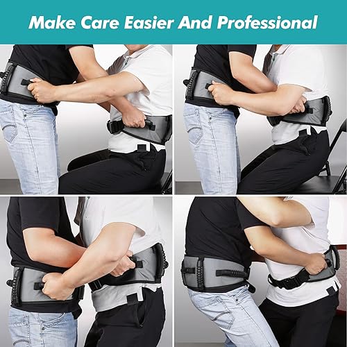 Miniatura 5 de Cinturones de transferencia de cinturón de marcha con asas acolchadas, cinturones de transferencia para levantar personas mayores con hebilla de un