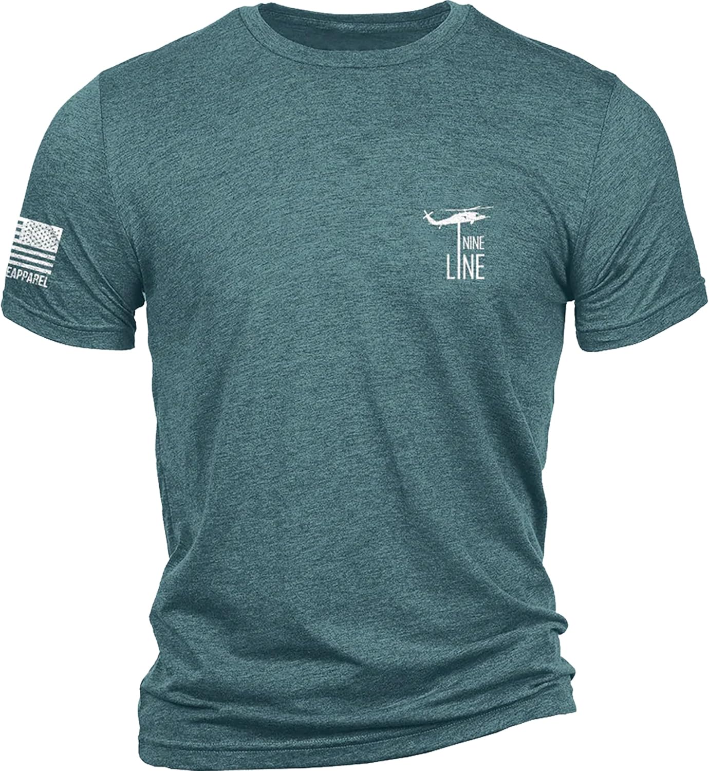Nine Line American Flag T-Shirt for Men, USA Made Patriotic Shirt, 9 Line Apparel, Military Veteran Shirt, Freedom Shirt