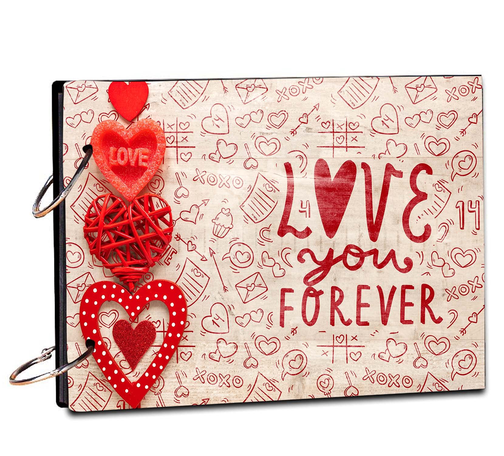BP Design Solution Love You Forever Scrap Book Photo Album/Photo Dairy For Memories 20 Pages Size (8.5x6") inch