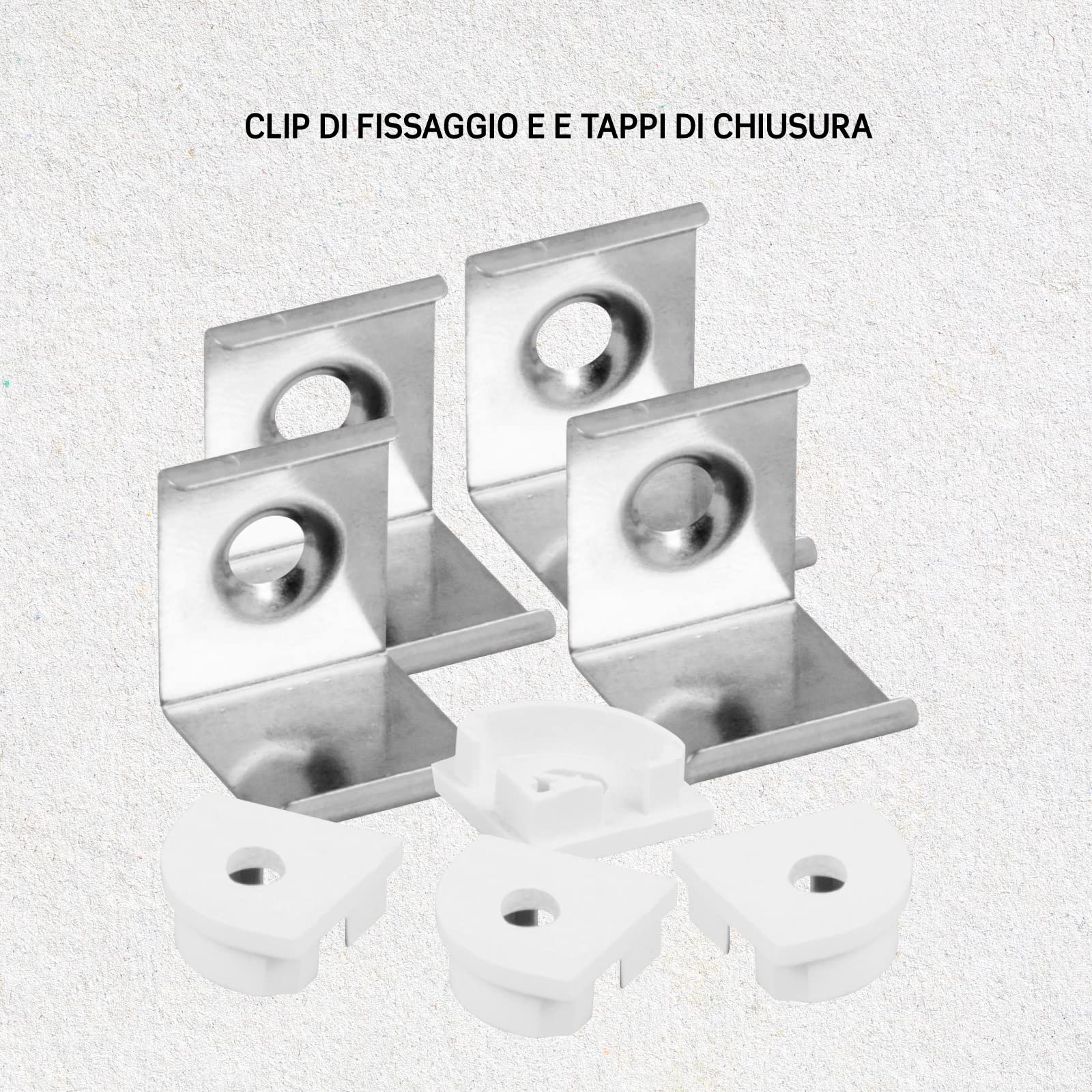 Eurocali 10x Profili Angolari da 2 metri (20mt) in Alluminio Bianco per Strisce LED Copertura Opaca larghezza max striscia led 10.5mm - 15.8 x 15.8