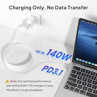 Elebase USB C Mag-Safe 3 Charging Cable 10FT,140W Mag 3 Charger Cord 3M