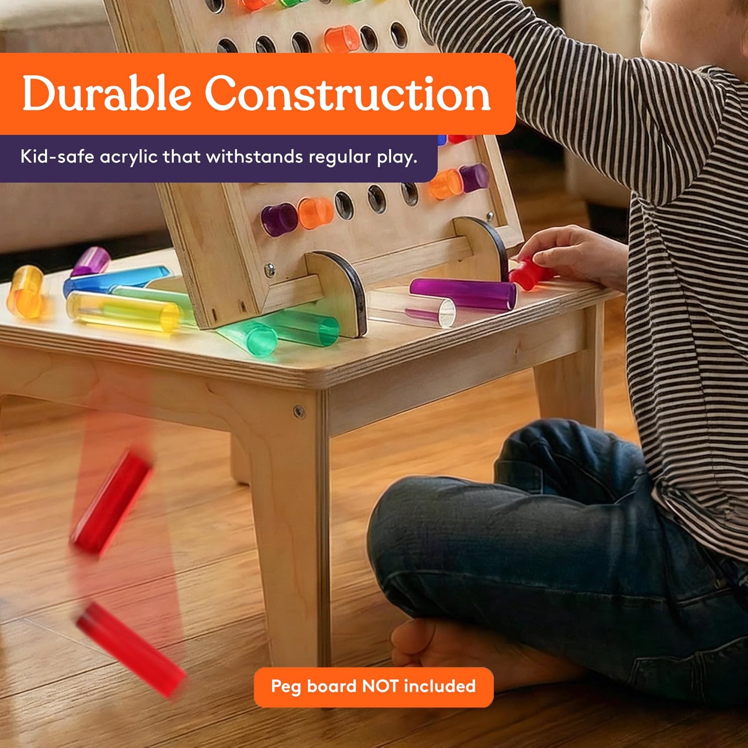 Special Supplies Set of 100 LED Light Peg Board Replacement Pieces for Kids LED Peg Wall, Colorful Illuminated Pegs for Creative Play and STEM Learning- 1” x 4” - Image 7