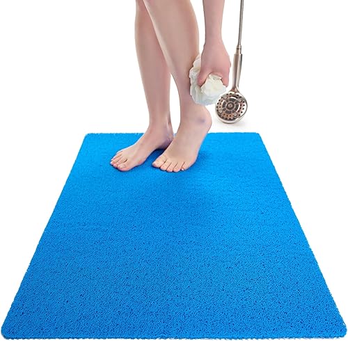 Miniatura 106 de Tapete de ducha antideslizante para bañera – Tapete de baño de lufa para baño – Tapete de baño de 40 x 16 – Tapete de baño antideslizante Gris,Aqua